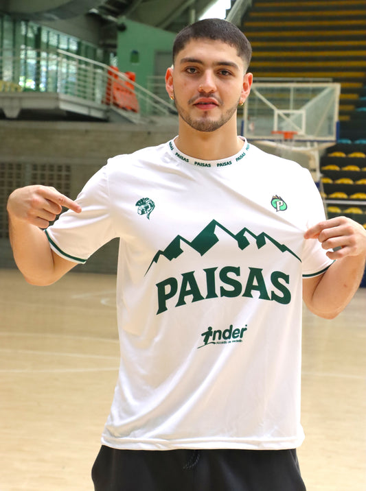 CAMISETA PRESENTACION BLANCA PAISAS BASKETBALL
